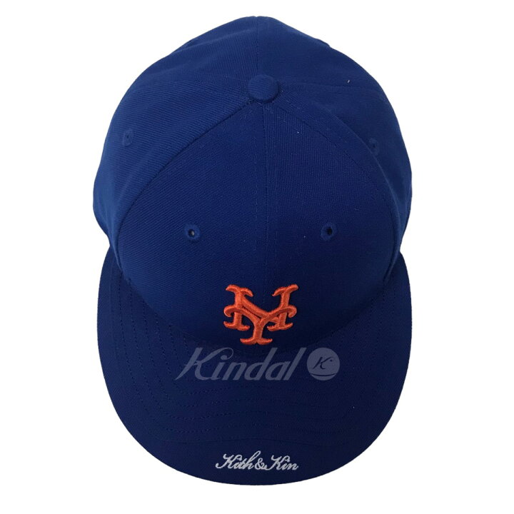 楽天市場】【中古】NewEra×KITHロゴキャップ ブルー サイズ：7 1／2(59 