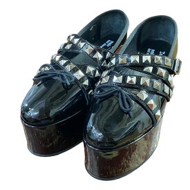 【中古】noir kei ninomiya×REPETTO　厚底スタッズシューズ ブラック×シルバー サイズ：38 【260424】（ノワールケイニノミヤ×レペット）