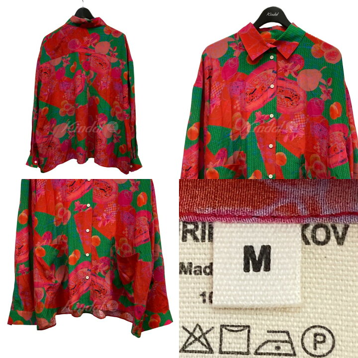 楽天市場】【中古】HENRIK VIBSKOV 総柄シルクシャツ レッド 