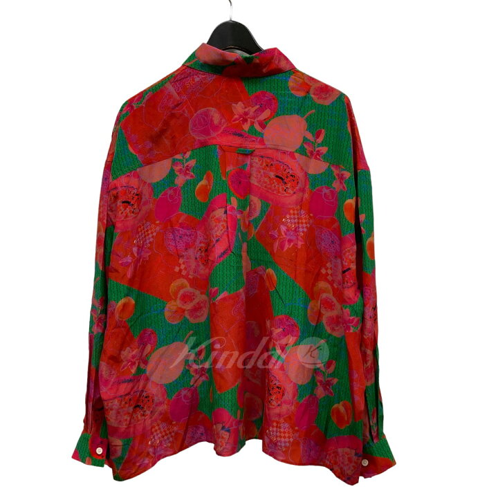 楽天市場】【中古】HENRIK VIBSKOV 総柄シルクシャツ レッド×グリーン 