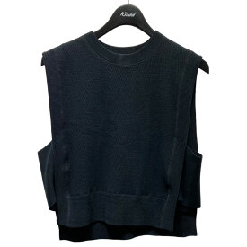 【中古】HYKE　KNIT THERMAL CROPPED VEST　カシミヤ混　ニットベスト ブラック サイズ：- 【260424】（ハイク）