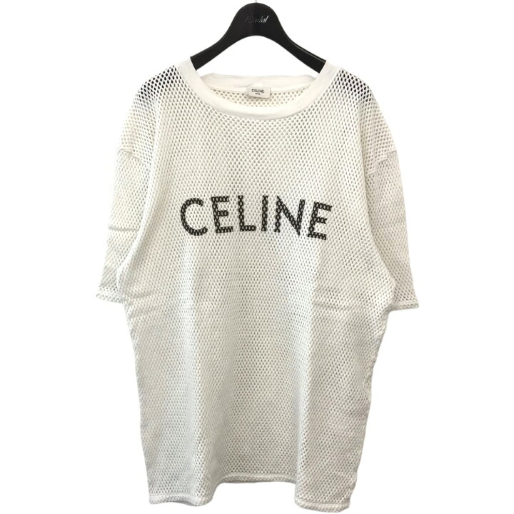 楽天市場】【中古】CELINEメッシュコットンオーバーサイズロゴプリント 