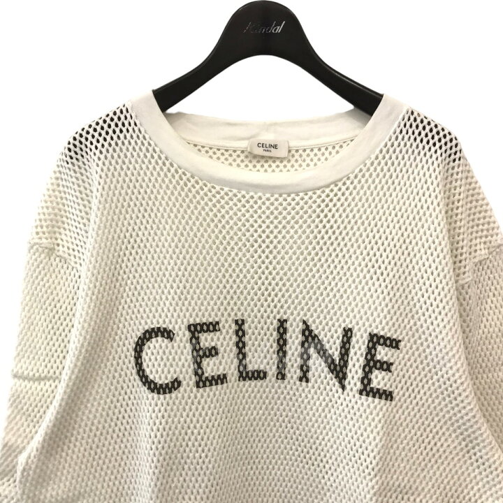 楽天市場】【中古】CELINEメッシュコットンオーバーサイズロゴプリント 