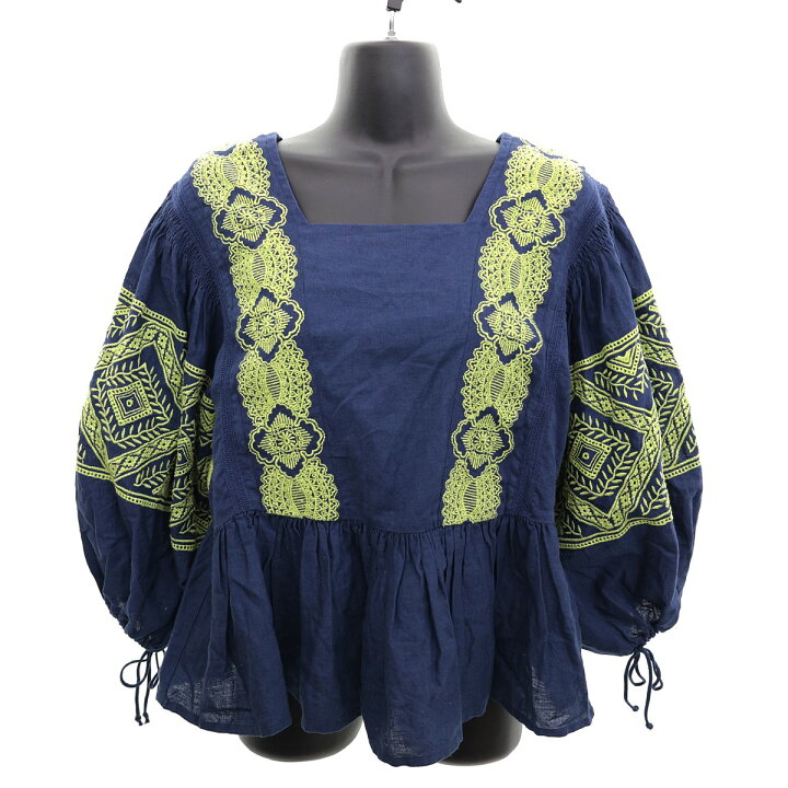 楽天市場】【中古】SOULEIADO EMBROIDERY ボリュームスリーブブラウス 