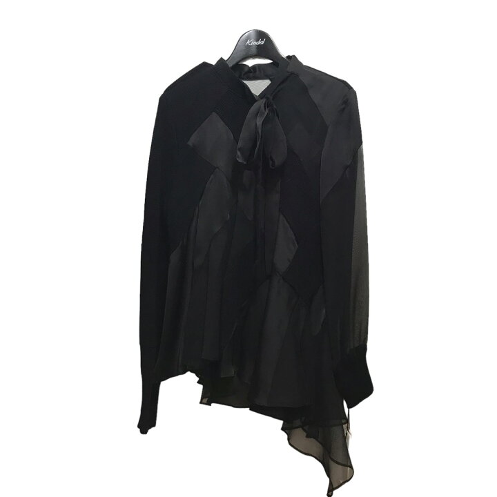 楽天市場】【中古】sacai ニットドッキングブラウス 21-05481 ブラック 