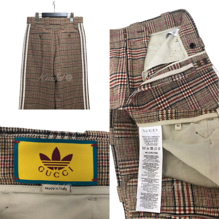 楽天市場】【中古】GUCCI×adidasホースビットウールスラックス 696656  