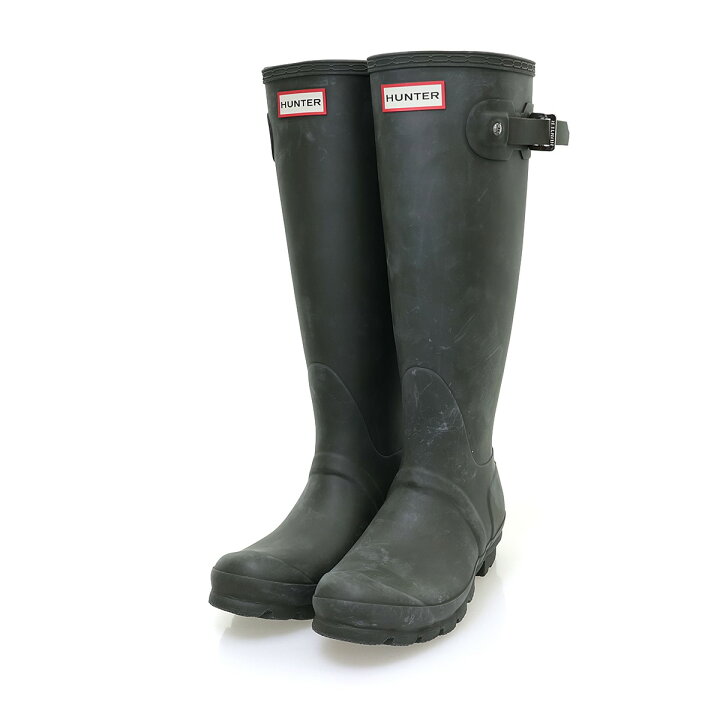 楽天市場】【中古】HUNTER ロングレインブーツ カーキ サイズ：37 