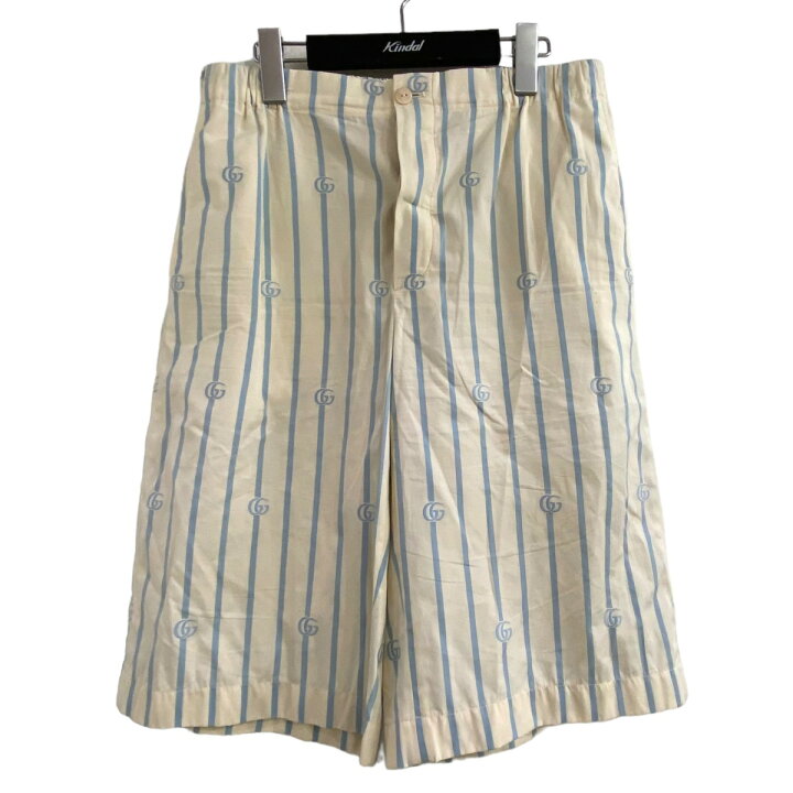 楽天市場】【中古】GUCCI ハーフパンツ アイボリー×ライトブルー 