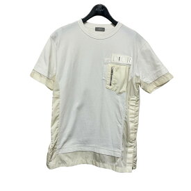 【中古】DIOR×sacai　サイドボタンスリットTシャツ ホワイト サイズ：XS 【280424】（ディオール×サカイ）