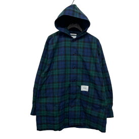 【中古】WTAPS　BOUT JACKET COTTON． FLANNEL． ネイビー×グリーン サイズ：1 【280424】（ダブルタップス）