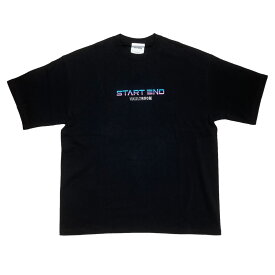 【中古】VAULTROOMSTART END TEE ロゴ刺繍半袖Tシャツ ブラック サイズ：L【価格見直し】