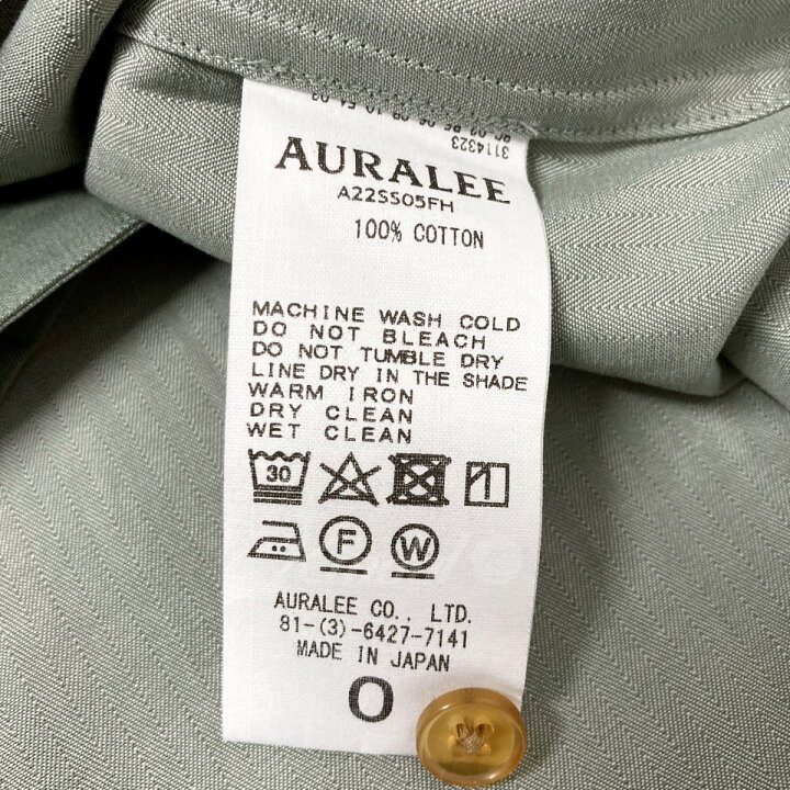楽天市場】【中古】AURALEE WASHED FINX HERRINGBONE S／S A22SS05FH  