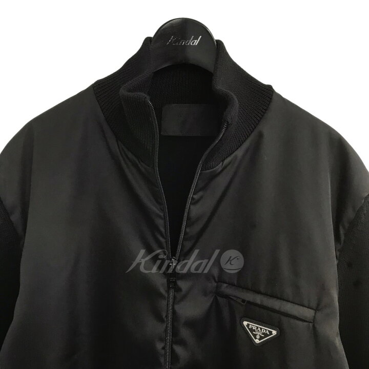 楽天市場】【中古】PRADA Re-Nylonニット切替ZIP UPジャケット 