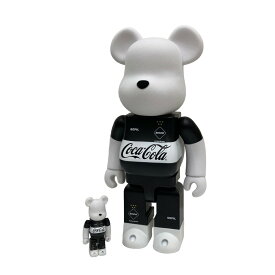 【中古】BEAR BRICK×F．C．Real Bristol×Coca Cola　100％＆400％ FCRB-200108 ブラック×ホワイト 【300424】（ベアブリック×エフシーレアルブリストル×コカコーラ）