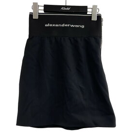 【中古】ALEXANDER WANG　ワンファーロゴタイトスカート ブラック サイズ：0 【290424】（アレキサンダーワン）