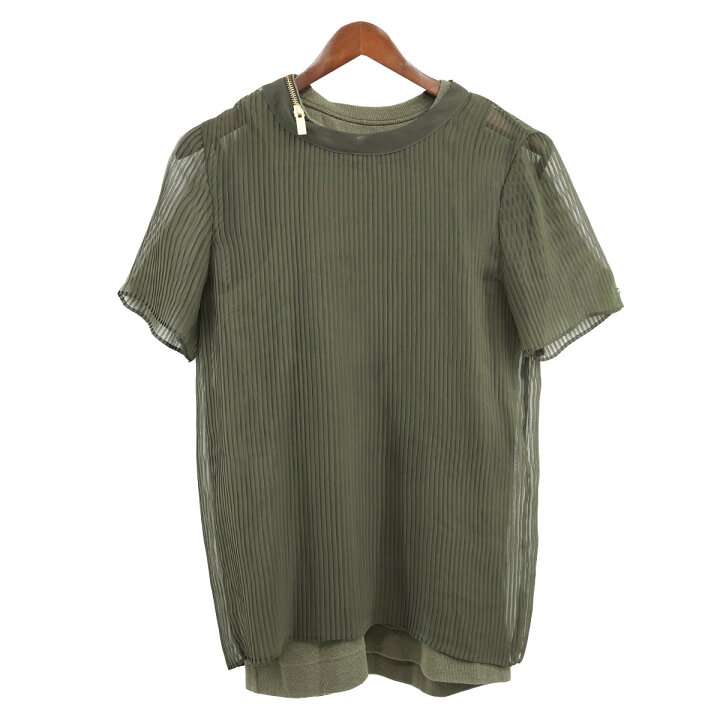 楽天市場】【中古】sacaiシースループリーツレイヤードTシャツ 