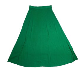 【中古】MACPHEE　コットンラッセルIラインマキシスカート 12-05-82-05502 グリーン サイズ：36 【300424】（マカフィー）