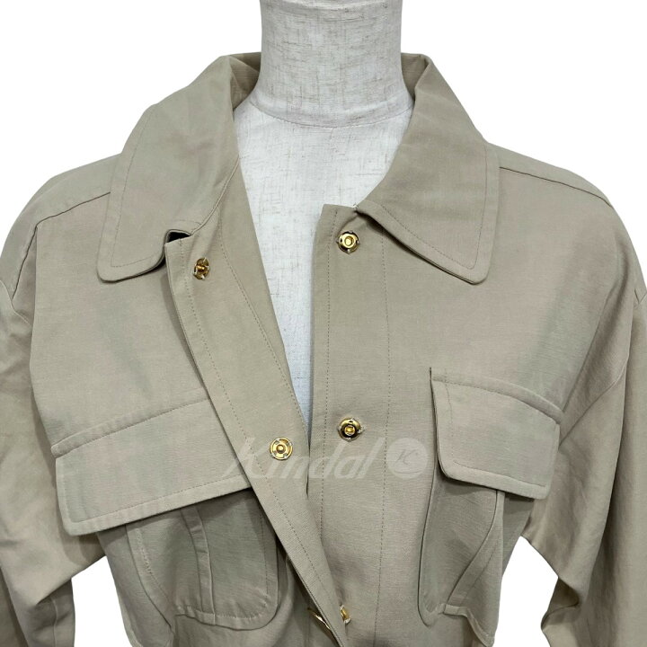 楽天市場】【中古】Her lip to カーゴシャツドレス ベージュ サイズ：S  