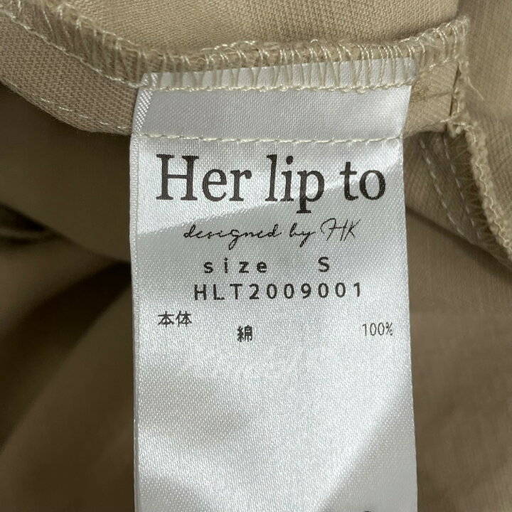 楽天市場】【中古】Her lip to カーゴシャツドレス ベージュ サイズ：S  