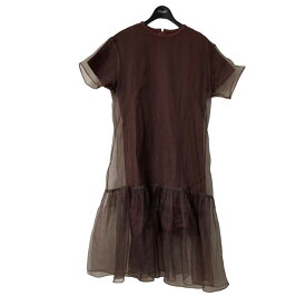 【中古】AKIRA NAKA　「Layer organza dress」 レイヤードドレスワンピース ブラウン サイズ：1 【020524】（アキラナカ）