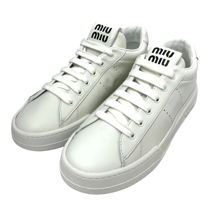 楽天市場】【中古】miu miu スニーカー ホワイト サイズ：40 【020524 