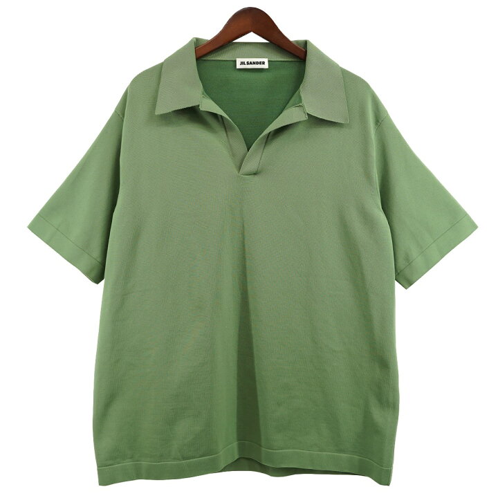 楽天市場】【中古】JIL SANDER22SS スキッパー ポロシャツ グリーン 
