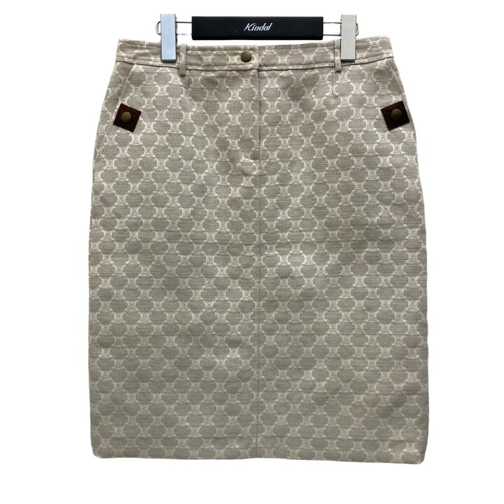 楽天市場】【中古】CELINE マカダム柄スカート ベージュ サイズ：38  