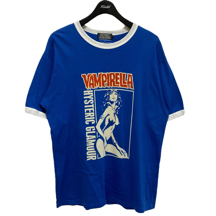 ヒステリックグラマーリンガーtシャツhystericglamour 最終値下げHYSTERIC GLAMOURヒステリックグラマー　リンガーTシャツ