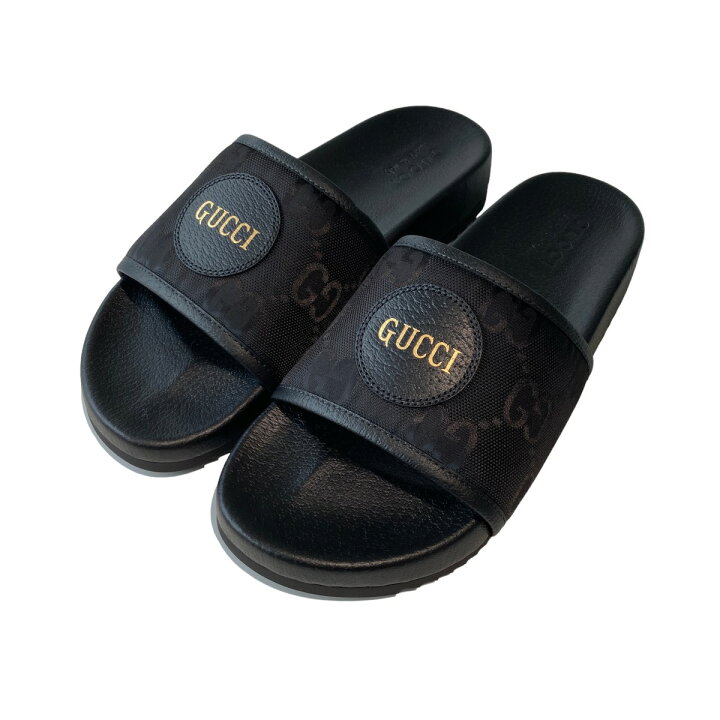 楽天市場】【中古】GUCCI ロゴ サンダル 644754 ブラック サイズ：9 