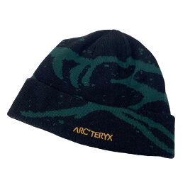 【中古】ARC’TERYX　｢Grotto Toque｣ニット帽 X000009253 ブラック×グリーン 【030524】（アークテリクス）