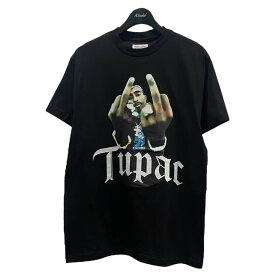 【中古】WACKO MARIA　｢TUPAC ／ CREW NECK T-SHIRT｣Tシャツ ブラック サイズ：M 【030524】（ワコマリア）