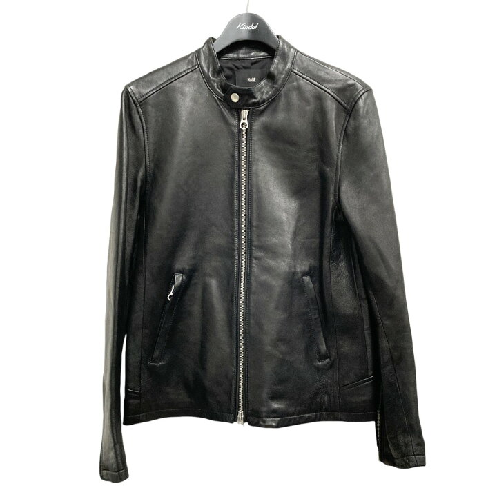 楽天市場】【中古】HARE レザーシングルライダースジャケット ブラック 