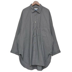 【中古】MAISON SPECIAL　Prime Over Shirt Coat　ストライプシャツコート グレー サイズ：2 【040524】（メゾンスペシャル）