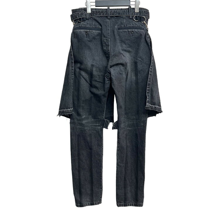 楽天市場】【中古】sacai ボンテージデニムパンツ ブラック サイズ：3 