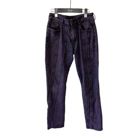 【中古】DIESEL　D-JOY Logo Grid Cuff Jeans デニムパンツ a01786 パープル サイズ：25 【050524】（ディーゼル）