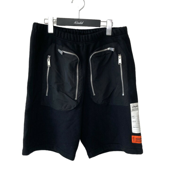 楽天市場】【中古】HERON PRESTON スウェットハーフパンツ ブラック 