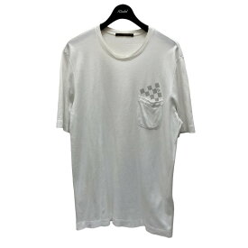 【中古】LOUIS VUITTON　ダミエプリント Tシャツ ホワイト サイズ：XL 【050524】（ルイヴィトン）