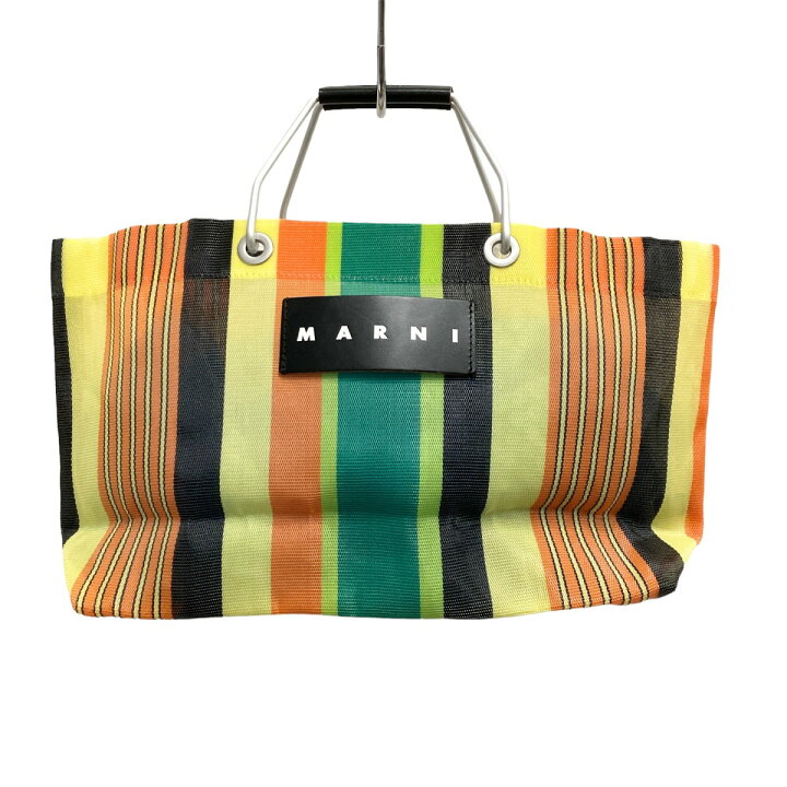 楽天市場】【中古】MARNI フラワーカフェ ストライプバッグ ミニ 