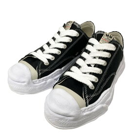 【中古】Maison MIHARA YASUHIRO　HANK original sole toe cap sneaker LOW canvas スニーカー A05FW702 ブラック×ホワイト サイズ：41 【050524】（メゾン ミハラヤスヒロ）