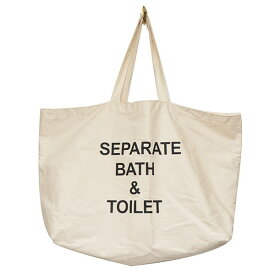 【中古】separate bath＆toilet　ビッグトートバッグ オフホワイト 【060524】（セパレートバスアンドトイレット）