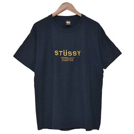 【中古】Stussy　Vintage　HONOLULU CHAPTER TEE　ホノルルチャプターTシャツ ネイビー サイズ：M 【070524】（ステューシー）