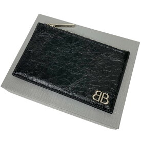 【中古】BALENCIAGA　24SS 766575 Monaco Long Coin and Card Holder財布 ブラック サイズ：8×13cm 【060524】（バレンシアガ）
