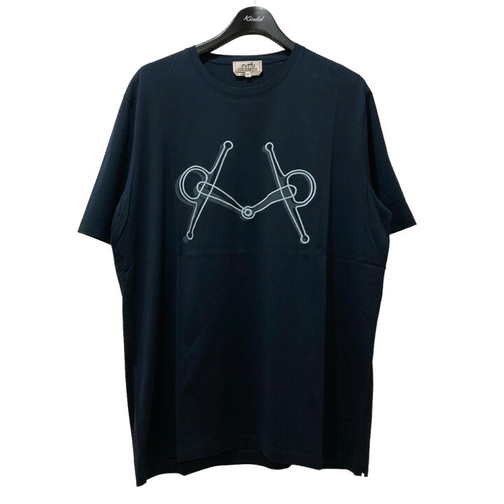 楽天市場】【中古】HERMES ホースビットクルーネックTシャツ ネイビー 