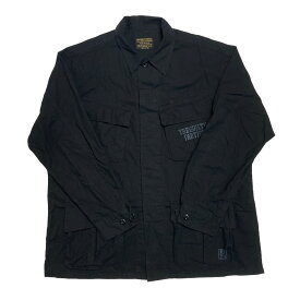 【中古】WACKO MARIA　FATIGUE JACKET ミリタリーシャツジャケット ブラック サイズ：M 【080524】（ワコマリア）