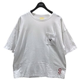 【中古】Cloveru　ツバメ刺繍ポケットTシャツ SHELTECH with Cloveru Wide T SWALLOW CLSS-2306 ホワイト サイズ：M 【080524】（クローバル）