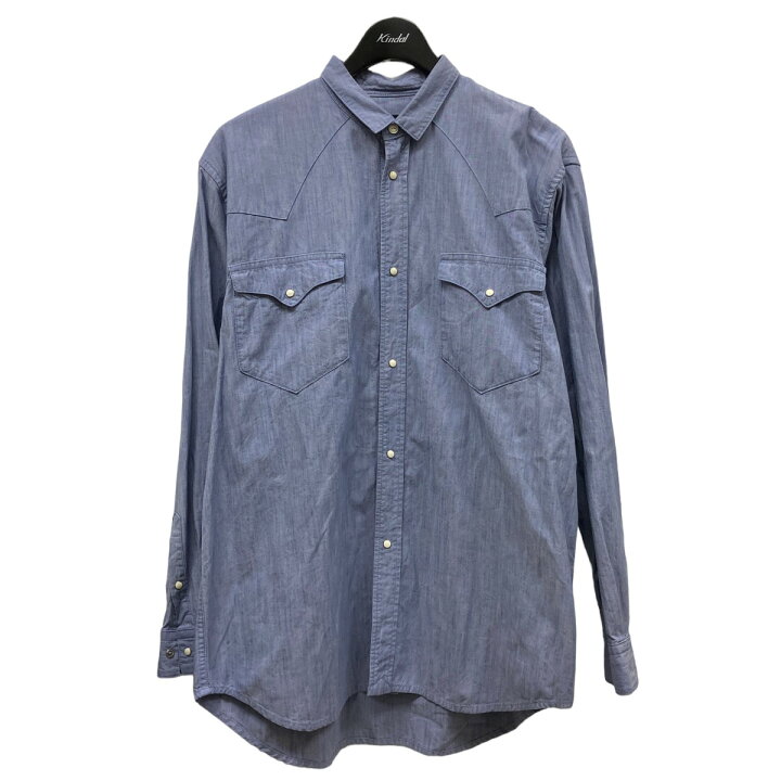 楽天市場】【中古】AUBERGE SERGE ROSE ウエスタンシャツ サックス  