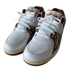 【中古】NIKE　STUSSY NIKE AIR FLIGHT 89 LOW SP FD6475-100 ホワイト×ブラウン サイズ：27.5 【090524】（ナイキ）