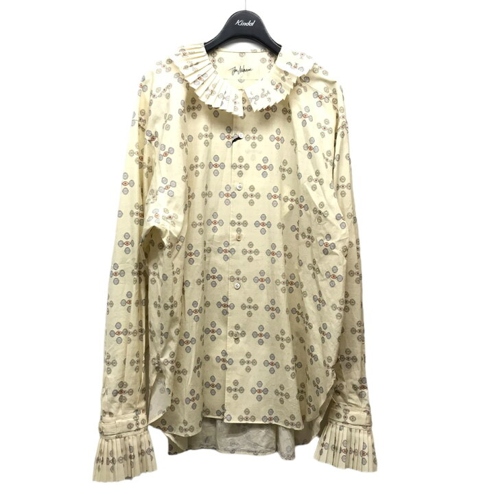 楽天市場】【中古】JUN MIKAMI 23SS 総柄プリーツシャツ クリーム 
