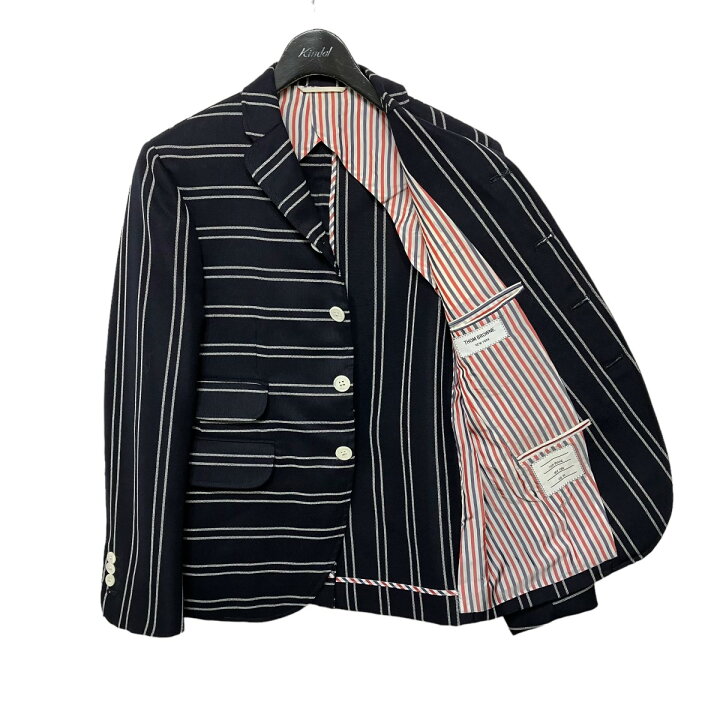 楽天市場】【中古】Thom Browneストライプ テーラードジャケット 