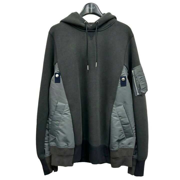 楽天市場】【中古】sacai 2023AW Sponge Sweat x Nylon Twill Hoodie 